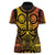 Marquesas Islands Women Polo Shirt Marquesan Tattoo Yellow Gradient - Polynesian Pride