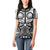 Marquesas Islands Women Polo Shirt Marquesan Tattoo Black White Color - Polynesian Pride