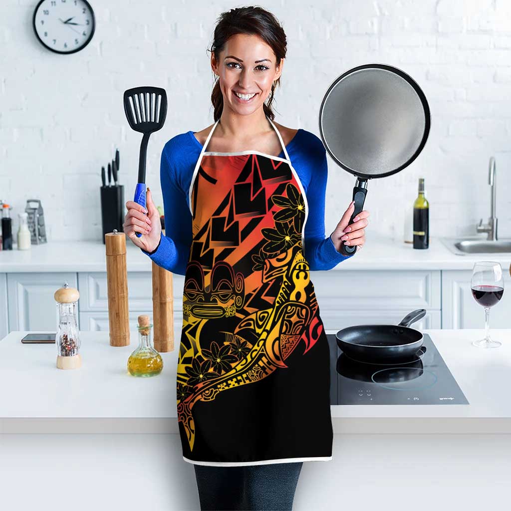 Gradient Marquesas Islands Apron Marquesan Matatiki Hammerhead Shark Patutiki - Polynesian Pride