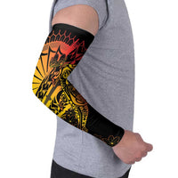 Gradient Marquesas Islands Arm Sleeves Marquesan Matatiki Hammerhead Shark Patutiki - Polynesian Pride