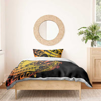 Gradient Marquesas Islands Bedding Set Marquesan Matatiki Hammerhead Shark Patutiki - Polynesian Pride