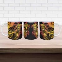 Gradient Marquesas Islands Ceramic Mug Marquesan Matatiki Hammerhead Shark Patutiki - Polynesian Pride