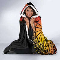 Gradient Marquesas Islands Hooded Blanket Marquesan Matatiki Hammerhead Shark Patutiki - Polynesian Pride