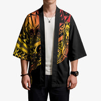 Gradient Marquesas Islands Kimono Marquesan Matatiki Hammerhead Shark Patutiki - Polynesian Pride