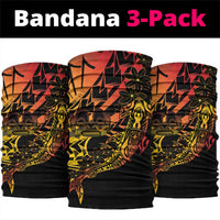 Gradient Marquesas Islands Neck Gaiter Marquesan Matatiki Hammerhead Shark Patutiki - Polynesian Pride