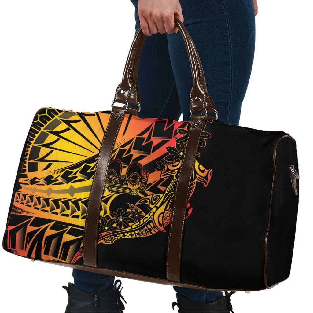 Gradient Marquesas Islands Travel Bag Marquesan Matatiki Hammerhead Shark Patutiki - Polynesian Pride