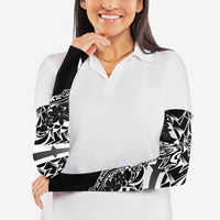 Black White Marquesas Islands Arm Sleeves Marquesan Matatiki Hammerhead Shark Patutiki - Polynesian Pride