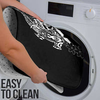 Black White Marquesas Islands Bathroom Set Marquesan Matatiki Hammerhead Shark Patutiki - Polynesian Pride