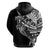 Black White Marquesas Islands Hoodie Marquesan Matatiki Hammerhead Shark Patutiki - Polynesian Pride