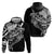 Black White Marquesas Islands Hoodie Marquesan Matatiki Hammerhead Shark Patutiki - Polynesian Pride