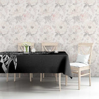 Black White Marquesas Islands Tablecloth Marquesan Matatiki Hammerhead Shark Patutiki - Polynesian Pride