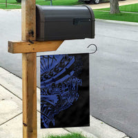 Blue Marquesas Islands Garden Flag Marquesan Matatiki Hammerhead Shark Patutiki - Polynesian Pride