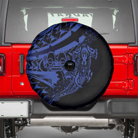 Blue Marquesas Islands Spare Tire Cover Marquesan Matatiki Hammerhead Shark Patutiki - Polynesian Pride