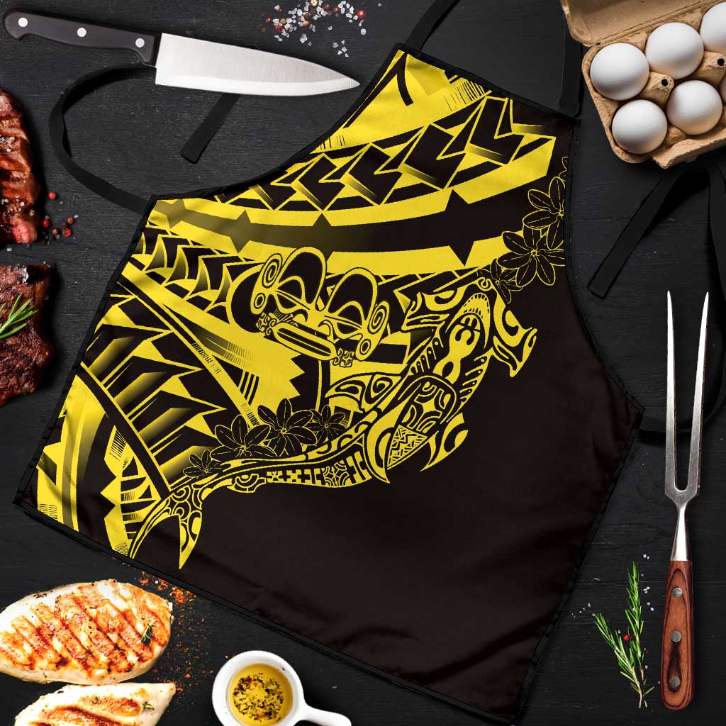 Yellow Marquesas Islands Apron Marquesan Matatiki Hammerhead Shark Patutiki - Polynesian Pride