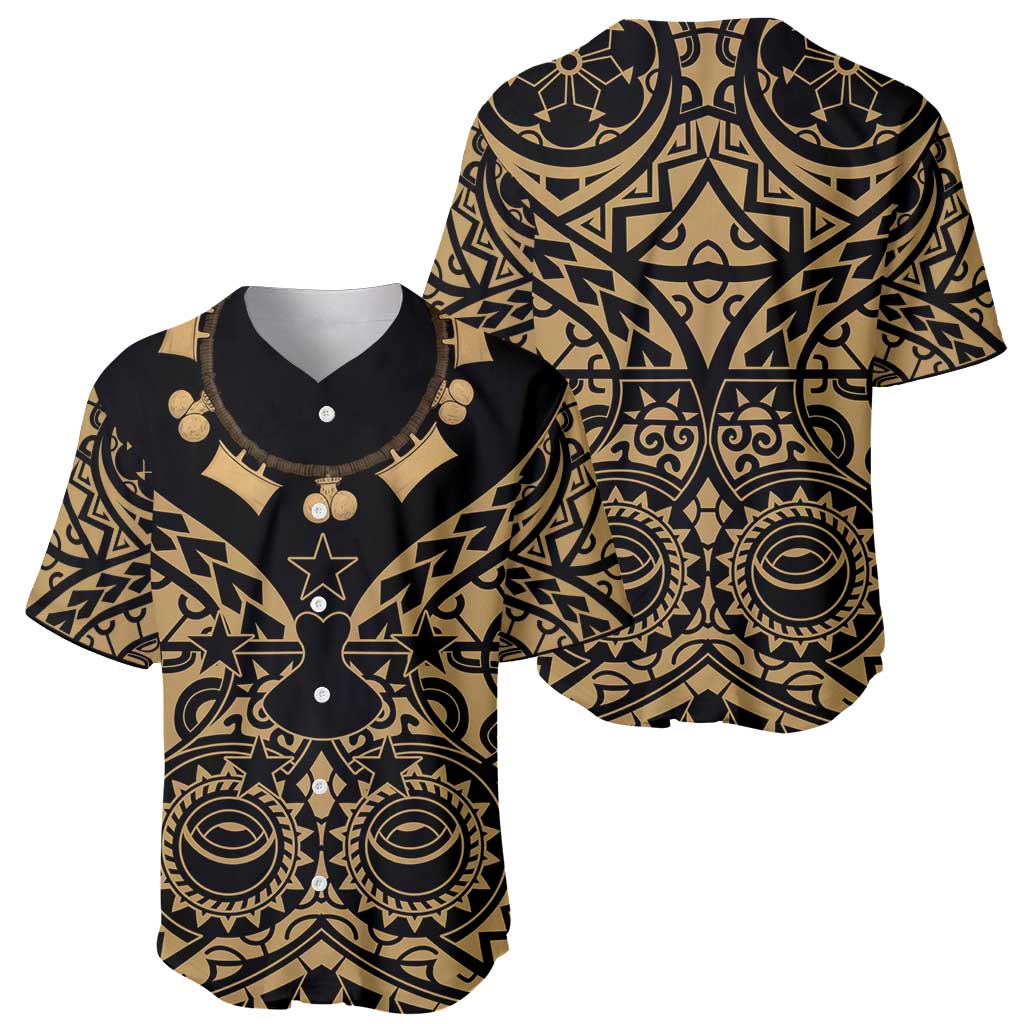 Austral Islands Baseball Jersey Tuhaa Pae Penu Stars Necklace Gold - Polynesian Pride