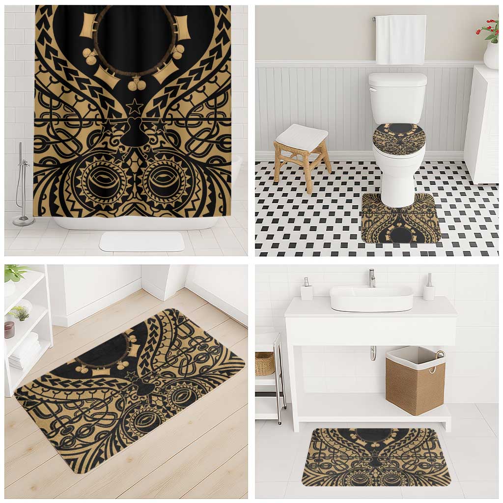 Austral Islands Bathroom Set Tuhaa Pae Penu Stars Necklace Gold - Polynesian Pride