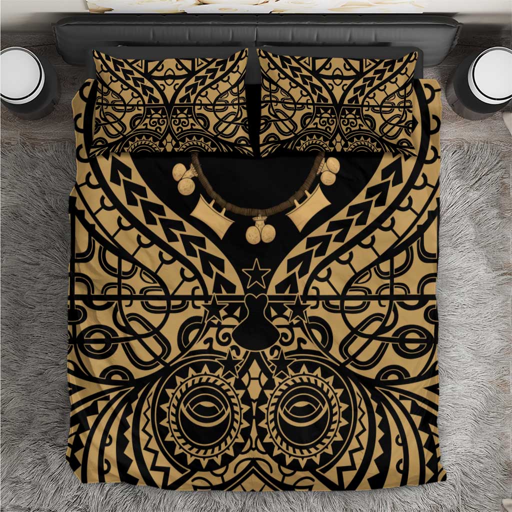 Austral Islands Bedding Set Tuhaa Pae Penu Stars Necklace Gold - Polynesian Pride