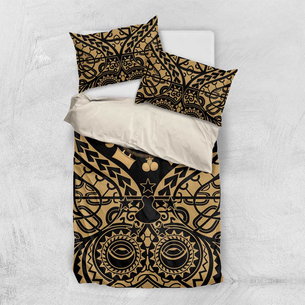 Austral Islands Bedding Set Tuhaa Pae Penu Stars Necklace Gold - Polynesian Pride