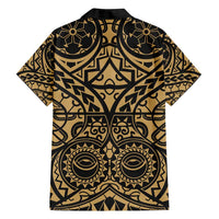 Austral Islands Family Matching Long Sleeve Bodycon Dress and Hawaiian Shirt Tuhaa Pae Penu Stars Necklace Gold - Polynesian Pride