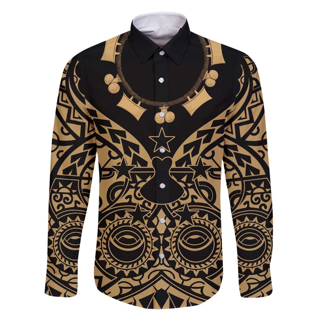 Austral Islands Family Matching Mermaid Dress and Hawaiian Shirt Tuhaa Pae Penu Stars Necklace Gold - Polynesian Pride