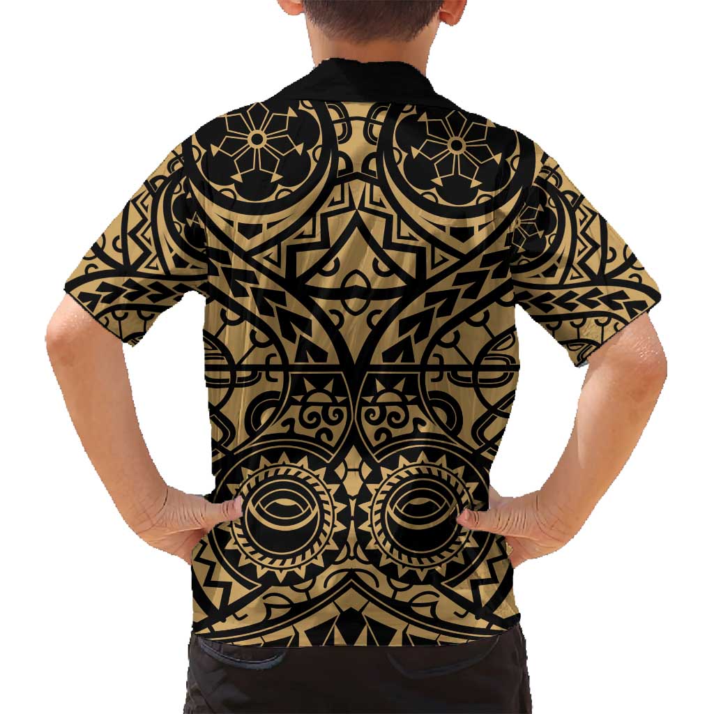 Austral Islands Family Matching Tank Maxi Dress and Hawaiian Shirt Tuhaa Pae Penu Stars Necklace Gold LT14 - Polynesian Pride