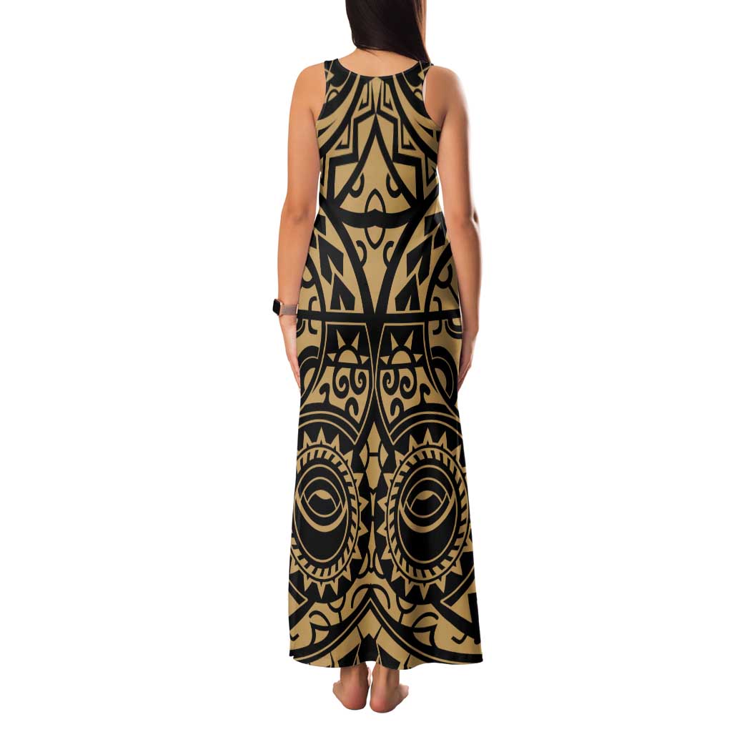 Austral Islands Family Matching Tank Maxi Dress and Hawaiian Shirt Tuhaa Pae Penu Stars Necklace Gold LT14 - Polynesian Pride