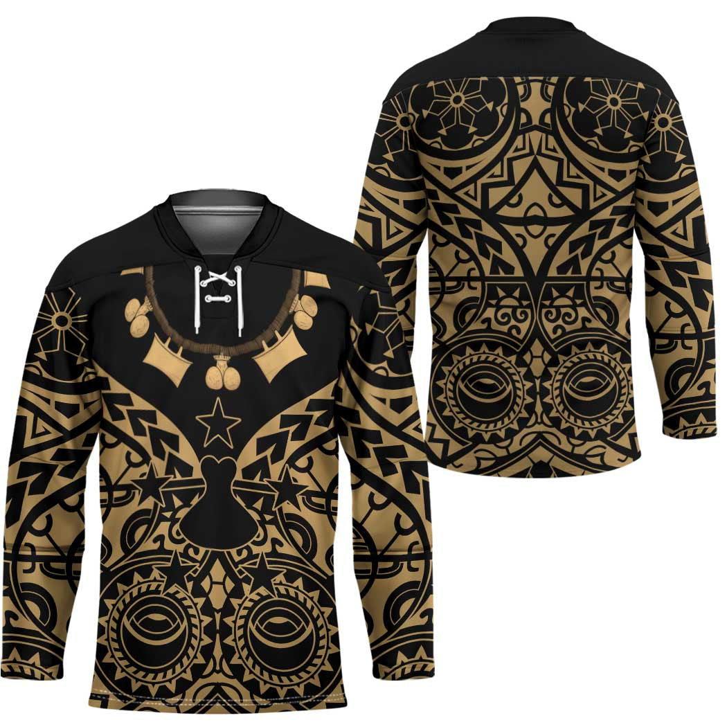 Austral Islands Hockey Jersey Tuhaa Pae Penu Stars Necklace Gold - Polynesian Pride