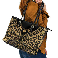 Austral Islands Leather Tote Bag Tuhaa Pae Penu Stars Necklace Gold - Polynesian Pride