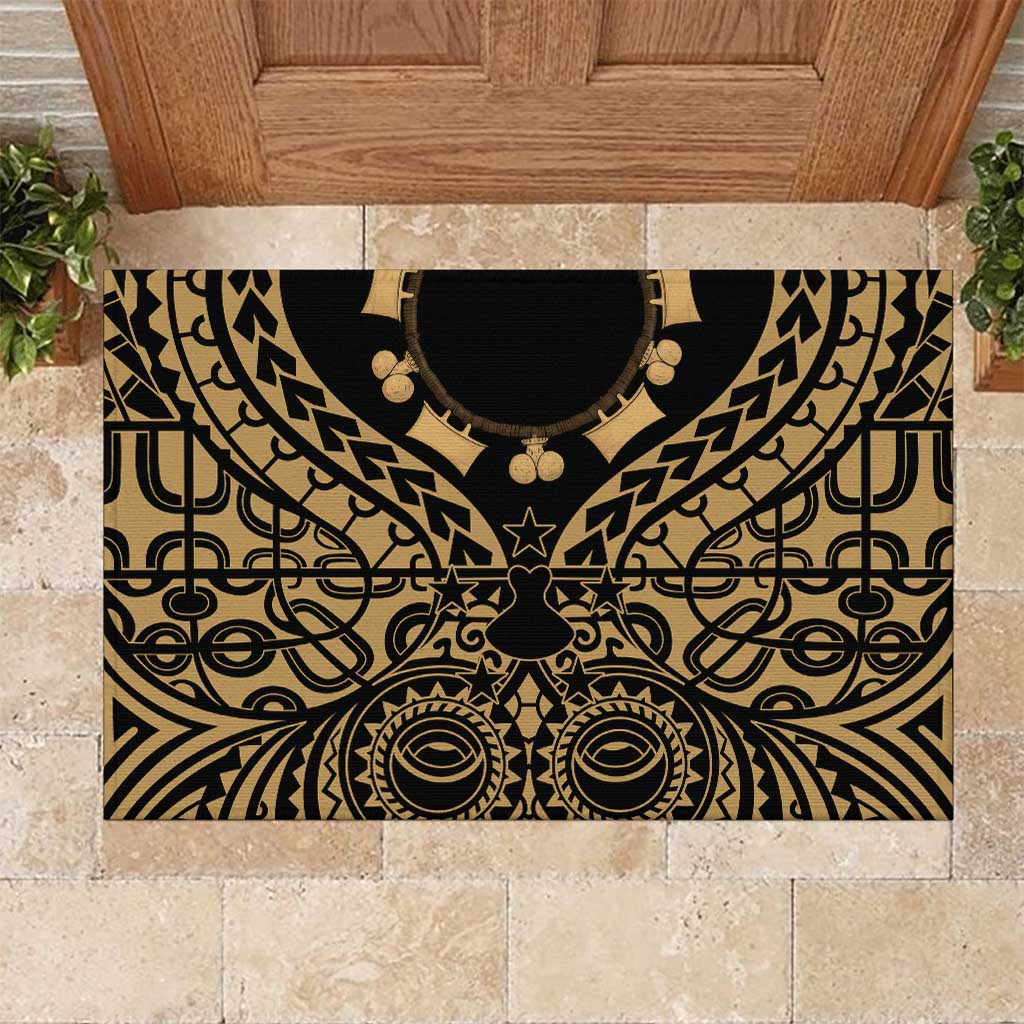 Austral Islands Rubber Doormat Tuhaa Pae Penu Stars Necklace Gold - Polynesian Pride