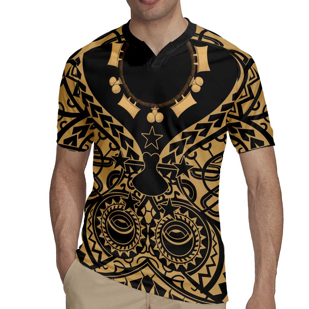 Austral Islands Rugby Jersey Tuhaa Pae Penu Stars Necklace Gold - Polynesian Pride