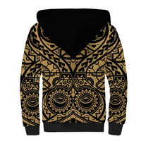 Austral Islands Sherpa Hoodie Tuhaa Pae Penu Stars Necklace Gold - Polynesian Pride