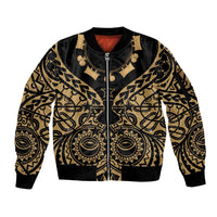 Austral Islands Sleeve Zip Bomber Jacket Tuhaa Pae Penu Stars Necklace Gold - Polynesian Pride