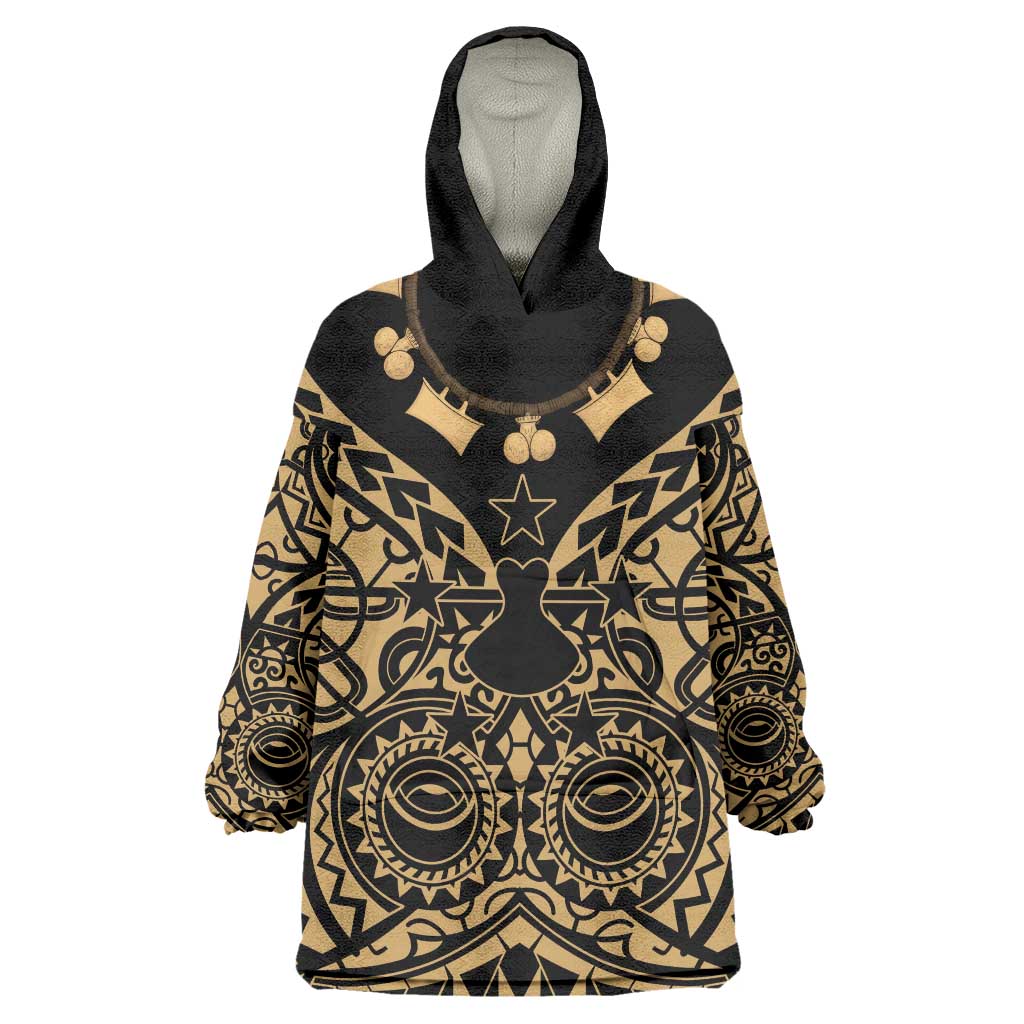 Austral Islands Wearable Blanket Hoodie Tuhaa Pae Penu Stars Necklace Gold - Polynesian Pride