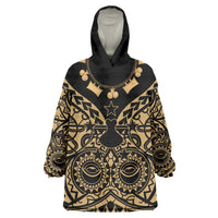 Austral Islands Wearable Blanket Hoodie Tuhaa Pae Penu Stars Necklace Gold - Polynesian Pride