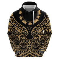 Austral Islands Zip Hoodie Tuhaa Pae Penu Stars Necklace Gold - Polynesian Pride