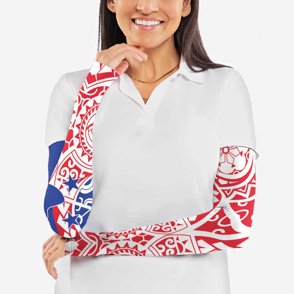Austral Islands Arm Sleeves Tuhaa Pae Penu Stars Necklace Red - Polynesian Pride