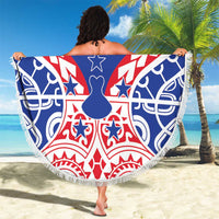 Austral Islands Beach Blanket Tuhaa Pae Penu Stars Necklace Red - Polynesian Pride