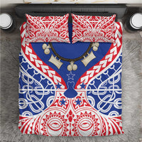 Austral Islands Bedding Set Tuhaa Pae Penu Stars Necklace Red - Polynesian Pride