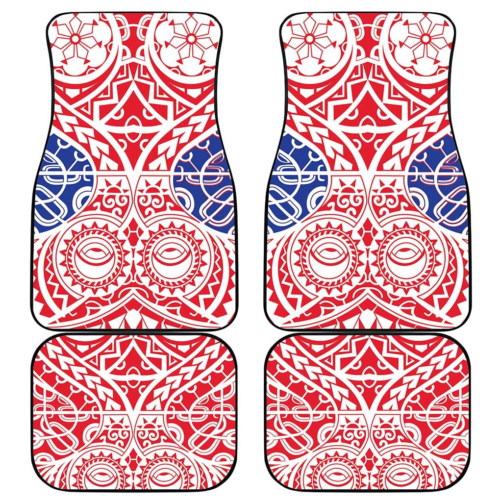 Austral Islands Car Mats Tuhaa Pae Penu Stars Necklace Red - Polynesian Pride