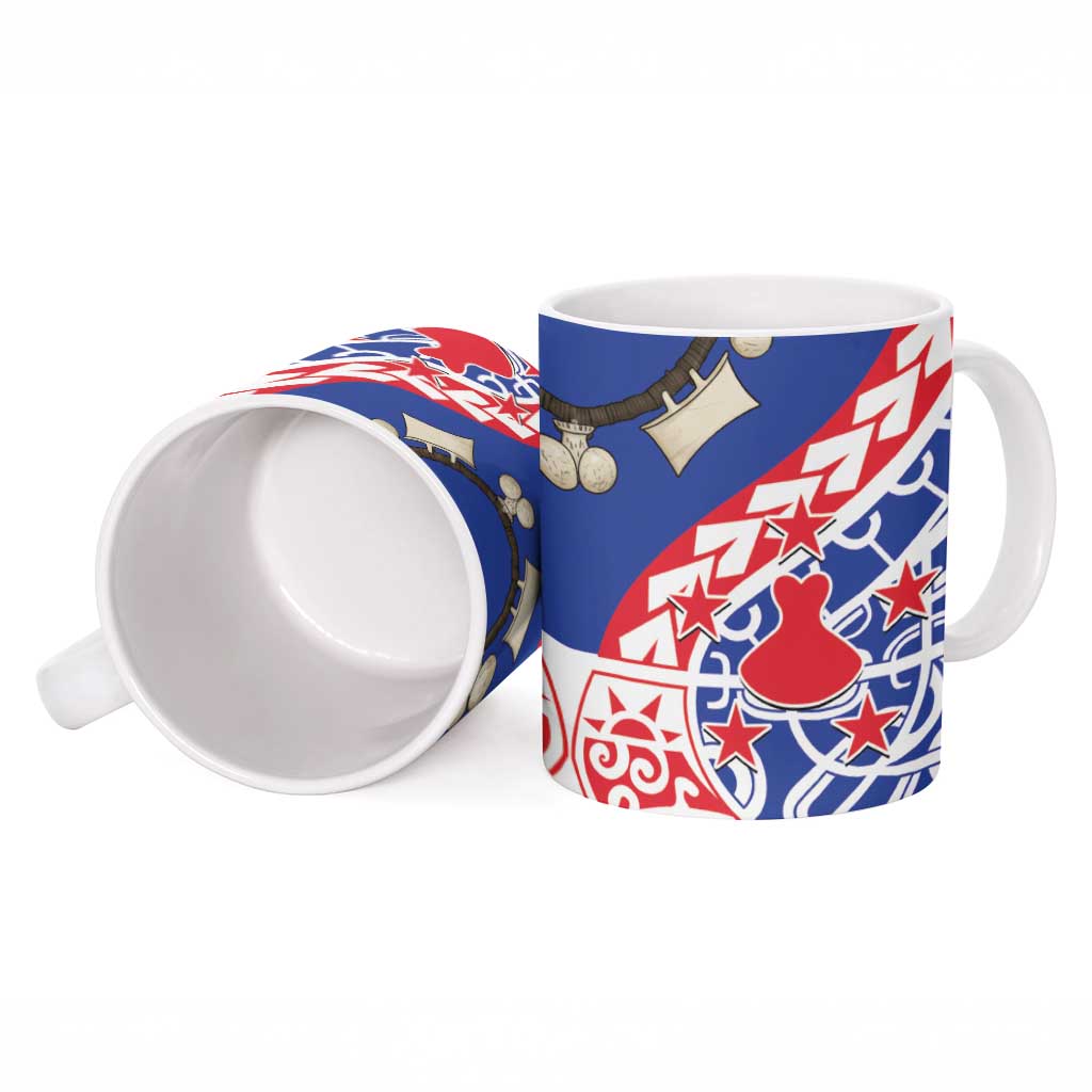 Austral Islands Ceramic Mug Tuhaa Pae Penu Stars Necklace Red - Polynesian Pride