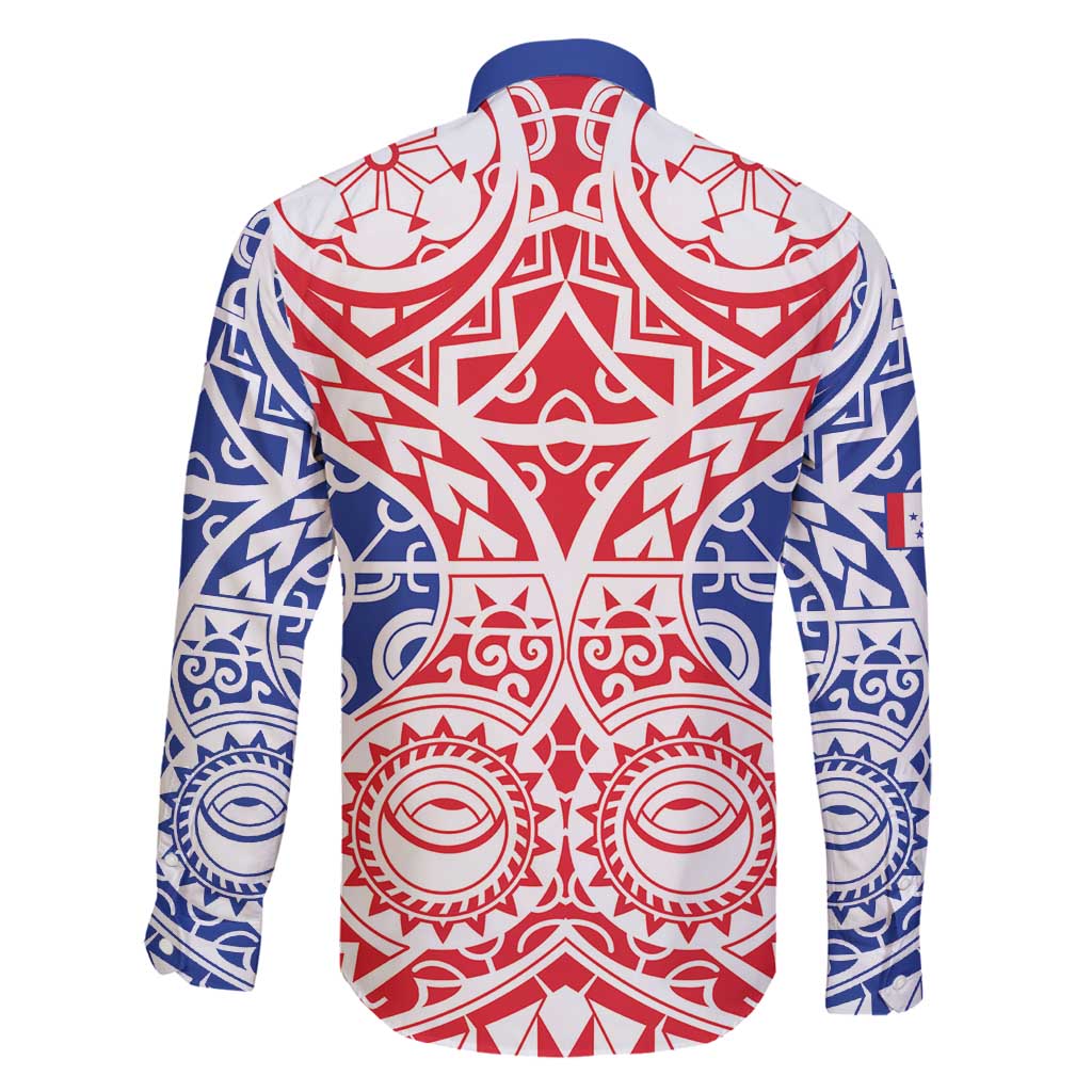 Austral Islands Family Matching Mermaid Dress and Hawaiian Shirt Tuhaa Pae Penu Stars Necklace Red - Polynesian Pride