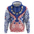 Austral Islands Hoodie Tuhaa Pae Penu Stars Necklace Red - Polynesian Pride