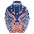 Austral Islands Hoodie Tuhaa Pae Penu Stars Necklace Red - Polynesian Pride