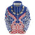 Austral Islands Hoodie Tuhaa Pae Penu Stars Necklace Red - Polynesian Pride