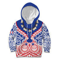 Austral Islands Kid Hoodie Tuhaa Pae Penu Stars Necklace Red - Polynesian Pride