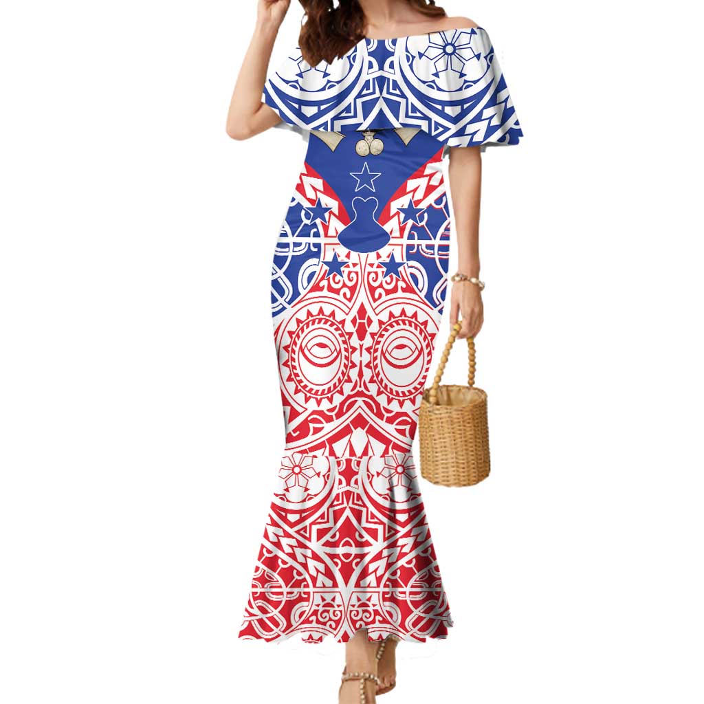 Austral Islands Mermaid Dress Tuhaa Pae Penu Stars Necklace Red - Polynesian Pride