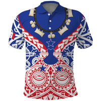 Austral Islands Polo Shirt Tuhaa Pae Penu Stars Necklace Red - Polynesian Pride