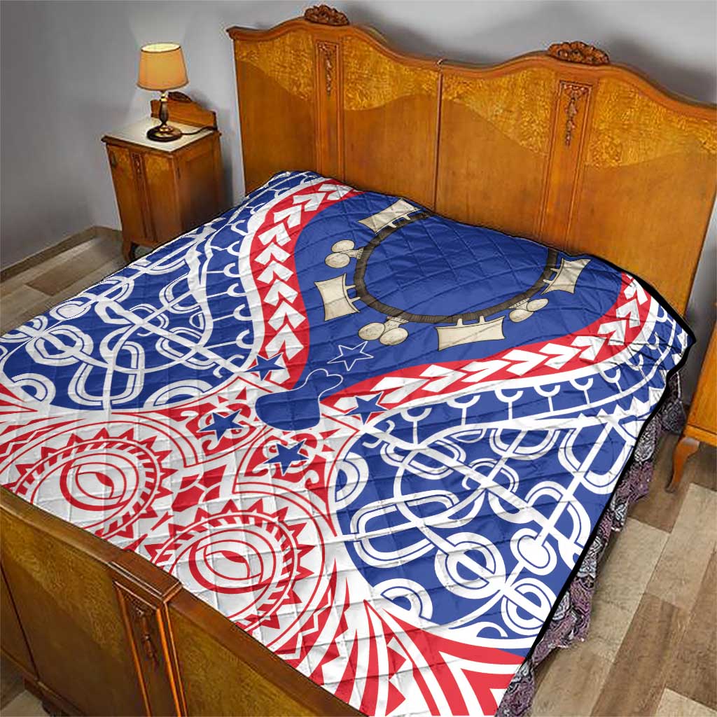 Austral Islands Quilt Tuhaa Pae Penu Stars Necklace Red - Polynesian Pride