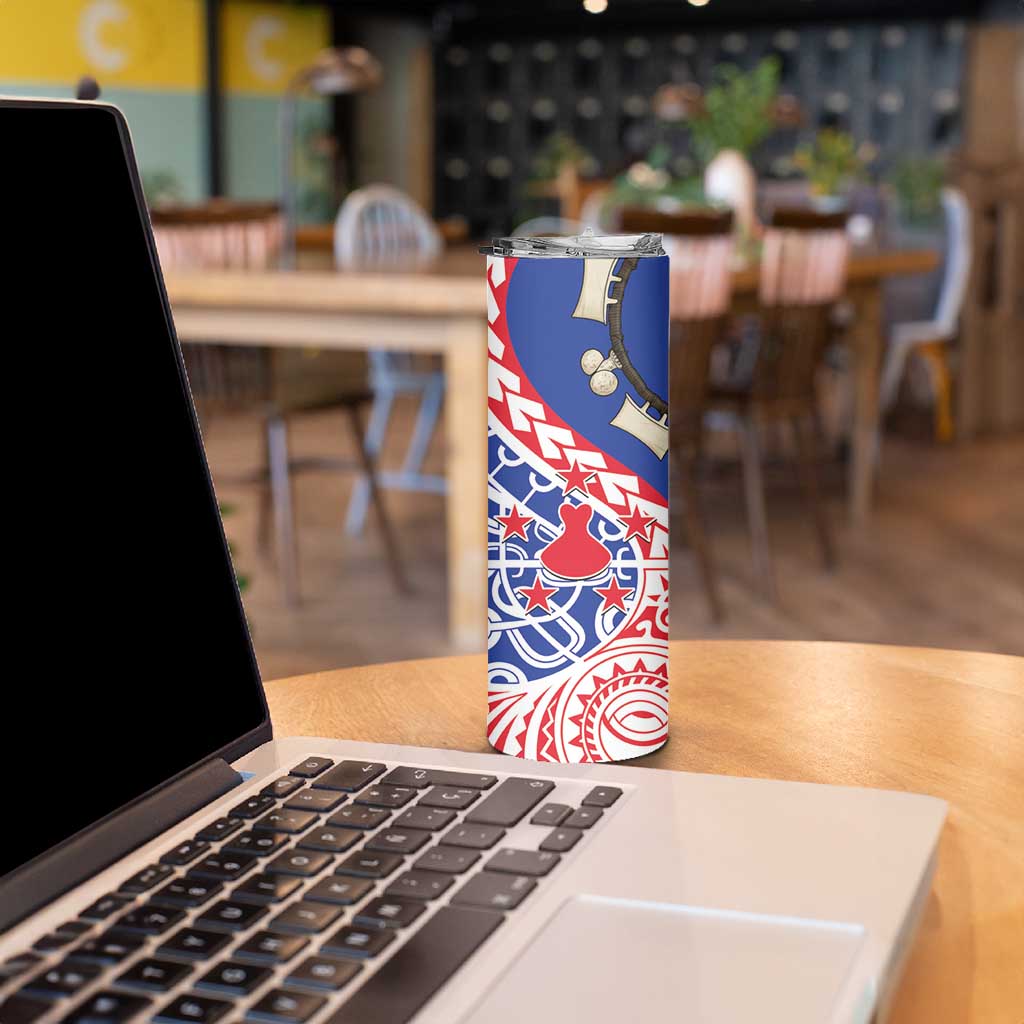 Austral Islands Skinny Tumbler Tuhaa Pae Penu Stars Necklace Red - Polynesian Pride