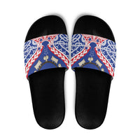 Austral Islands Slide Sandals Tuhaa Pae Penu Stars Necklace Red - Polynesian Pride